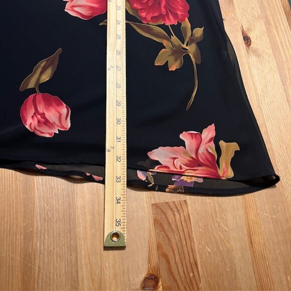 Positive Attitude Womens Black Floral Blouse & Skirt Set 2 Piece Set Size 16 - Picture 14 of 14